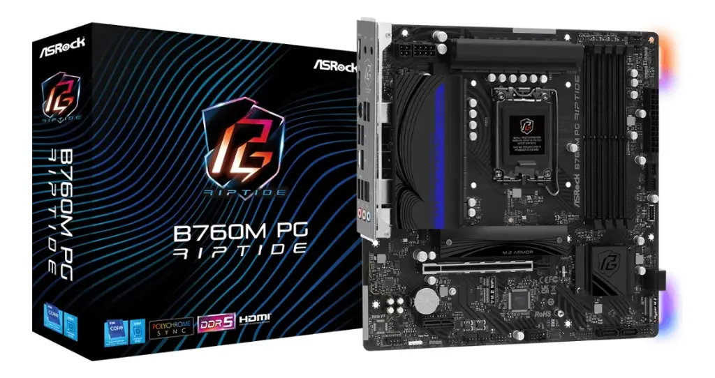 Placa Madre Asrock B760M Phantom Gaming Riptide DDR5 s1700 