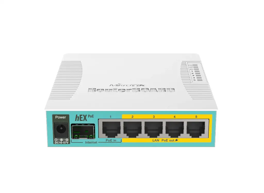 Router Mikrotik Routerboard hEX RB960PGS 5 Gigabit 5 Lan SFP RouterOS L4 + fuente 24v 2.5A