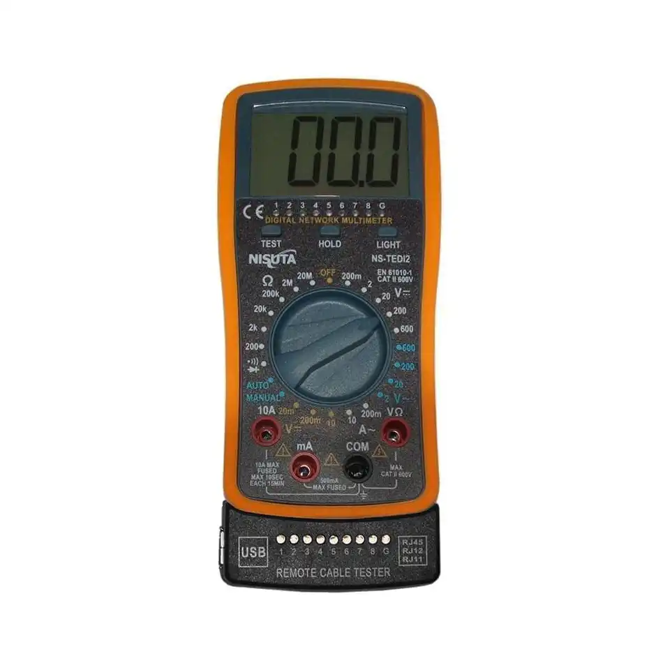 Tester multimetro digital todo en uno energía/usb/utp Nisuta 