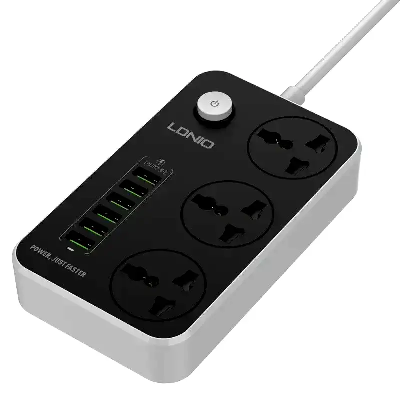 Prolongador zapatilla 3 tomas + 6 usb 3.4a Ldnio