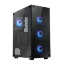 Gabinete M-Logix Obsidian gamer negro 3 cooler ARGB c/vidrio temp