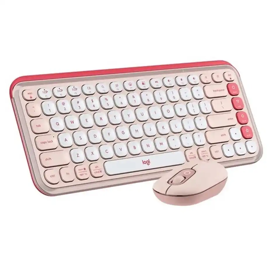 Teclado y mouse Inalámbrico Logitech POP Icon Rosa