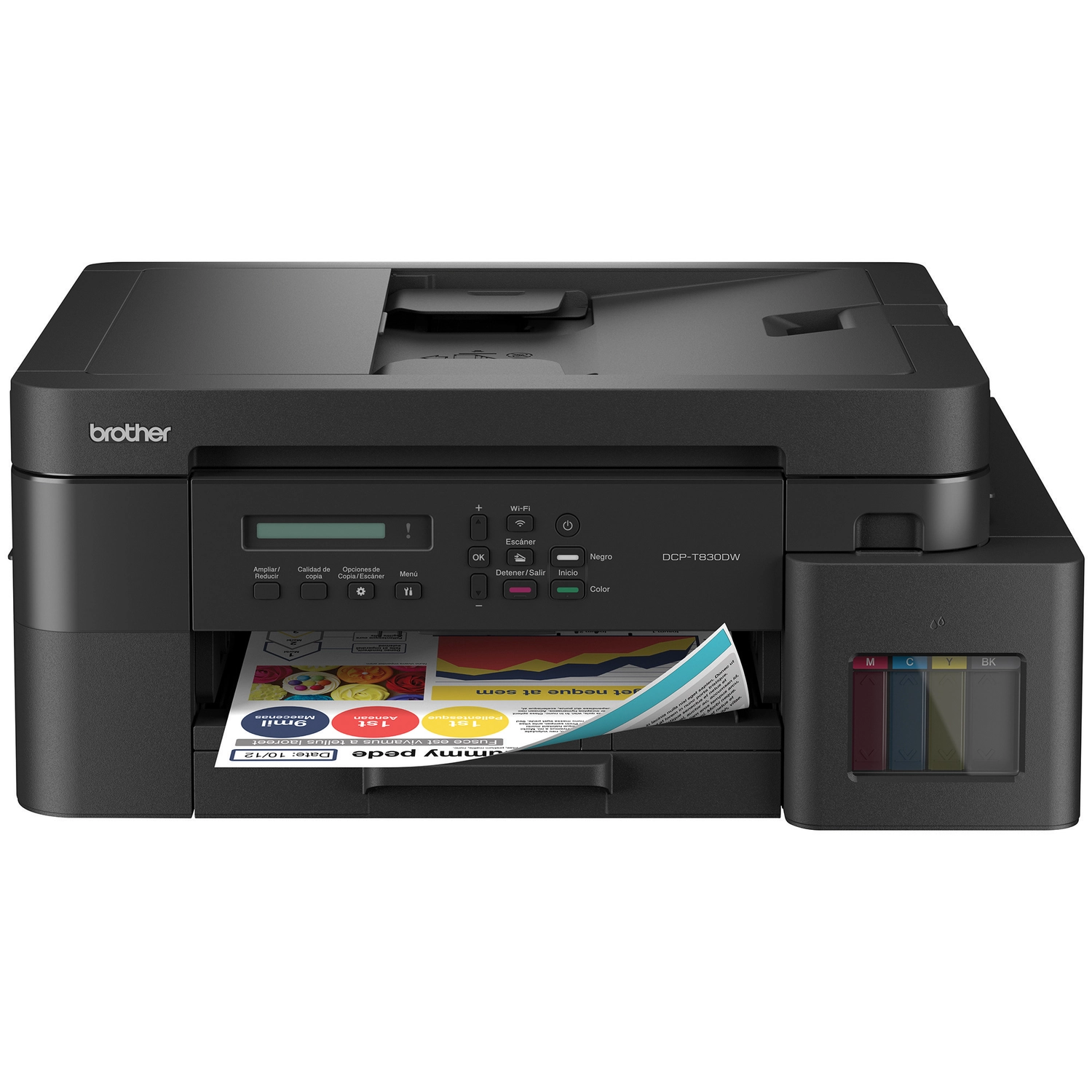 Impresora Multifunción Sistema Continuo Brother T830DW ADF wifi A5 A6