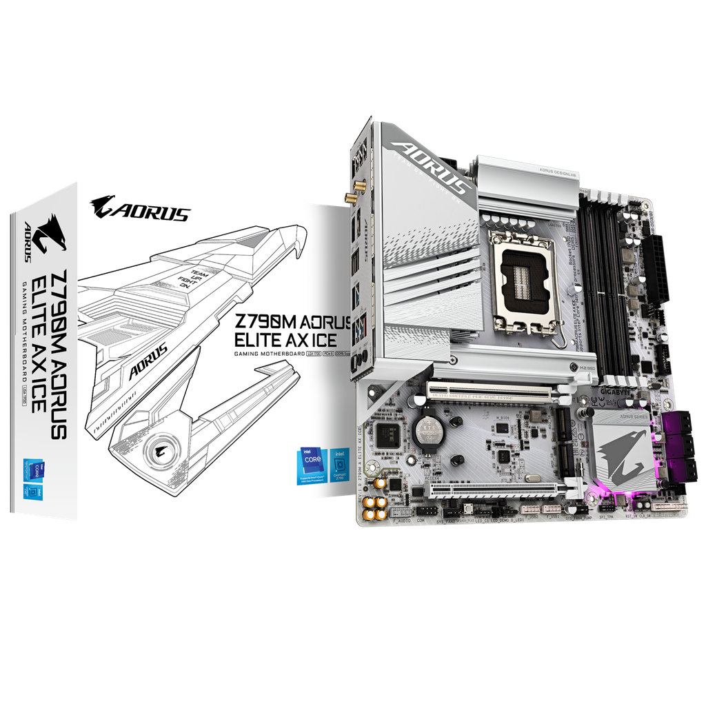 Placa Madre Gigabyte Z790M Aorus Elite AX Ice s1700 DDR5