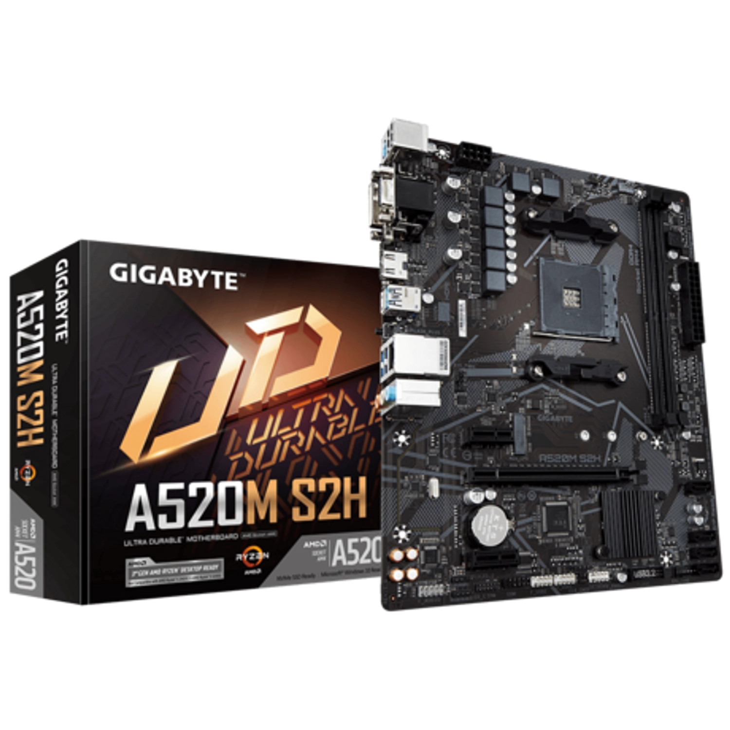 Placa Madre Gigabyte A520M S2H Ultra Durable AM4 DDR4