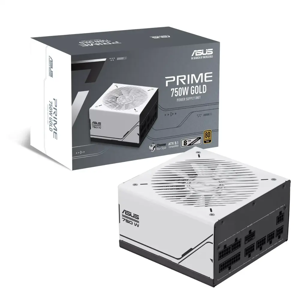 Fuente pc Asus Prime AP-750G 750W 80 Plus Gold blanca ATX