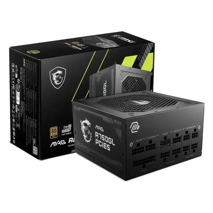 Fuente pc MSI MAG A750GL 750W 80 Plus Gold PCIe 5.0 ATX