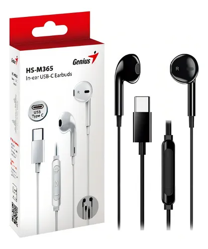 Auricular USB tipo C Genius HS-M365 Negro Control llamadas