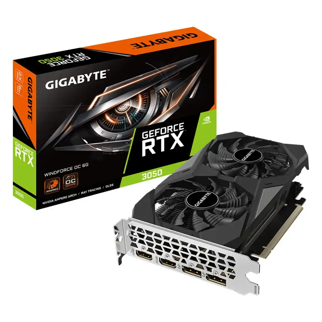 Placa de video Gigabyte RTX 3050 Windforce OC V2 6GB GDDR6