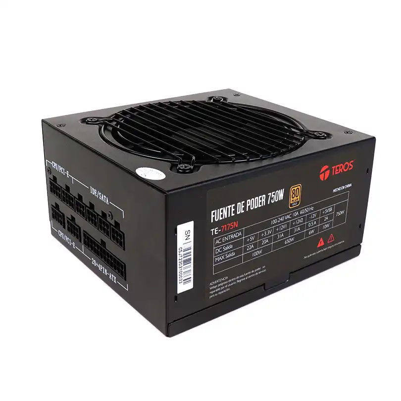 Fuente Pc Teros TE-7175 750w 80 Plus Gold ATX Modular