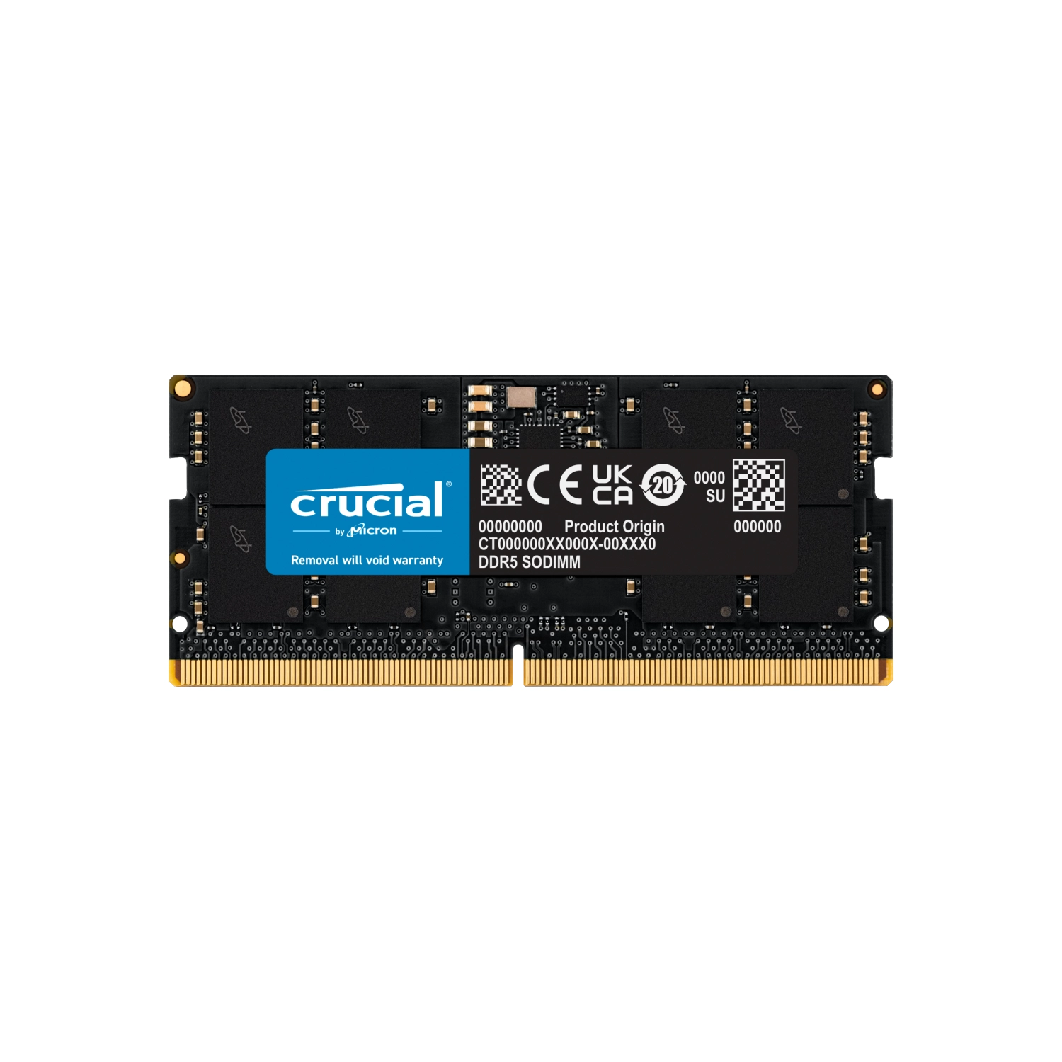 Memoria Notebook Crucial 16GB DDR5 4800MHz CL40 Basic negra