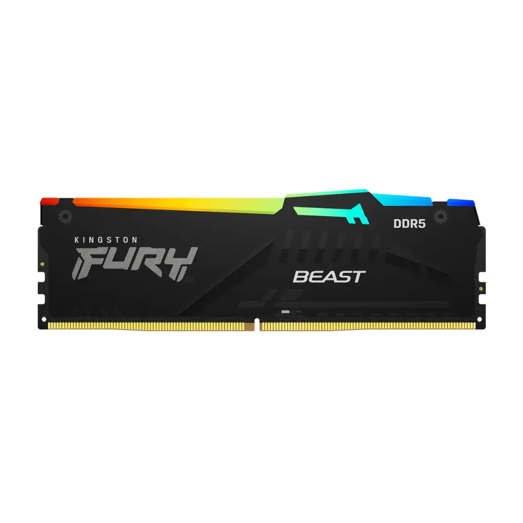 Memoria Pc Kingston 16GB DDR5 6000MHz Fury Beast RGB negra