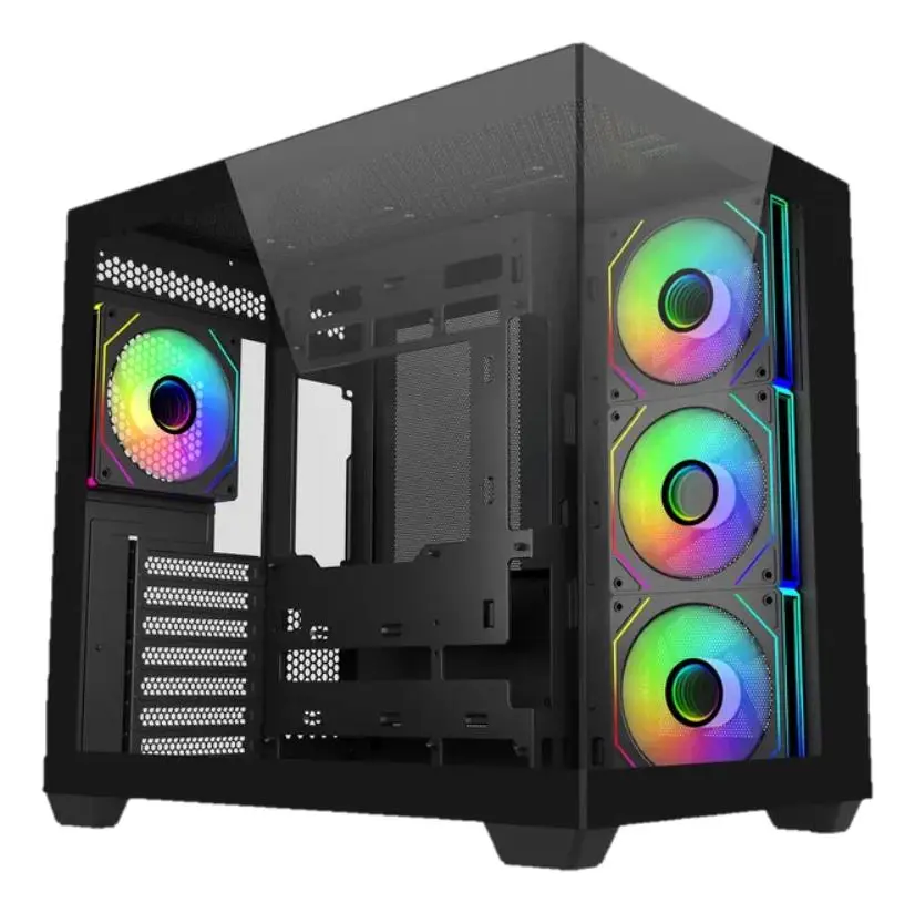 Gabinete Cooler Master Elite 681 Coolers x4 ARGB negro ATX