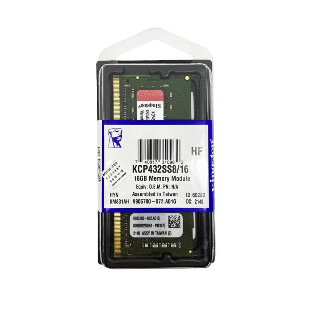 Memoria Notebook Kingston 16GB 3200MHz CL19 KCP