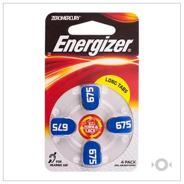 Pila Energizer 675 audífonos AZ-675DPA-4 blister x 4 unidades (1444)