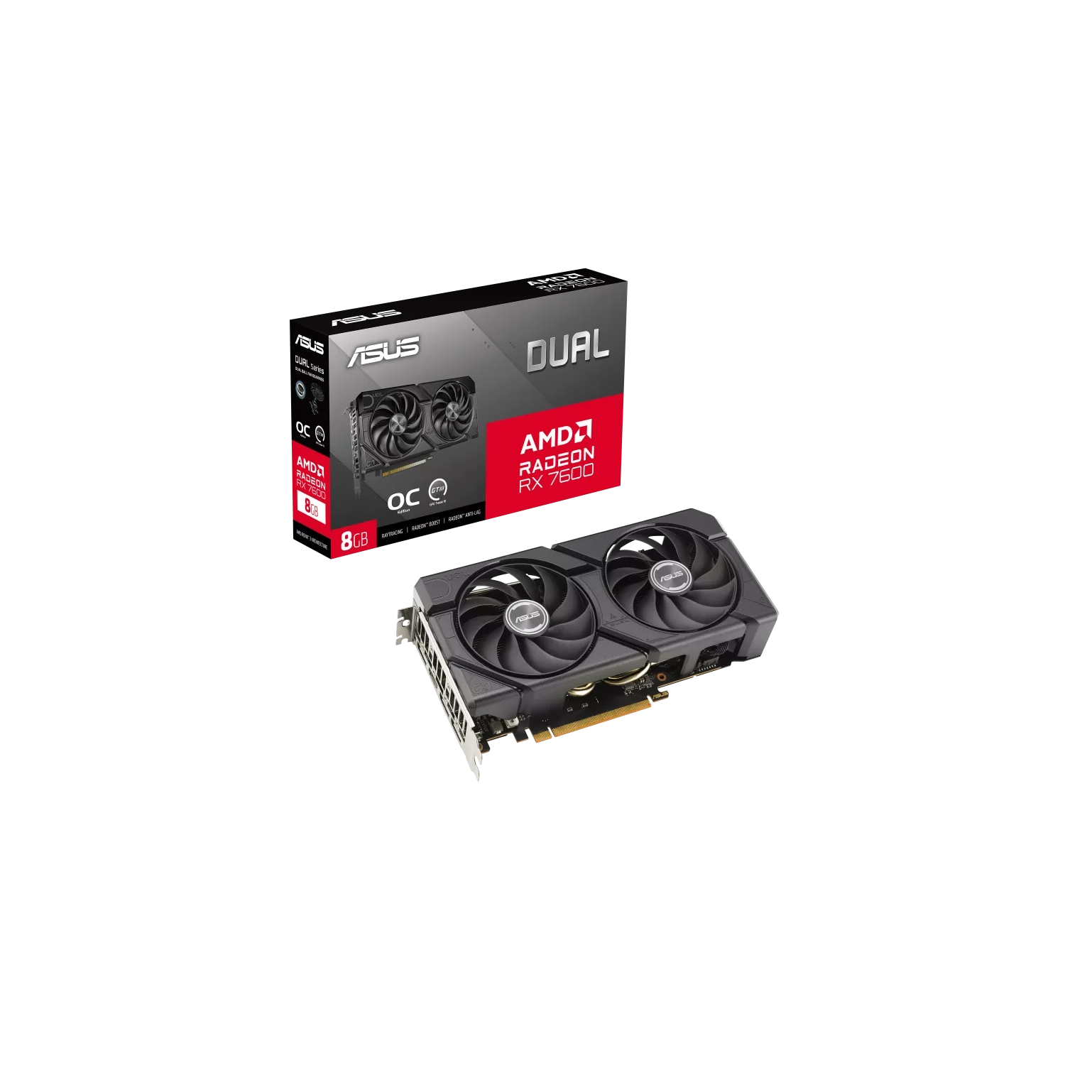 Placa de video Asus Dual RX 7600 O8G EVO 8GB GDDR6