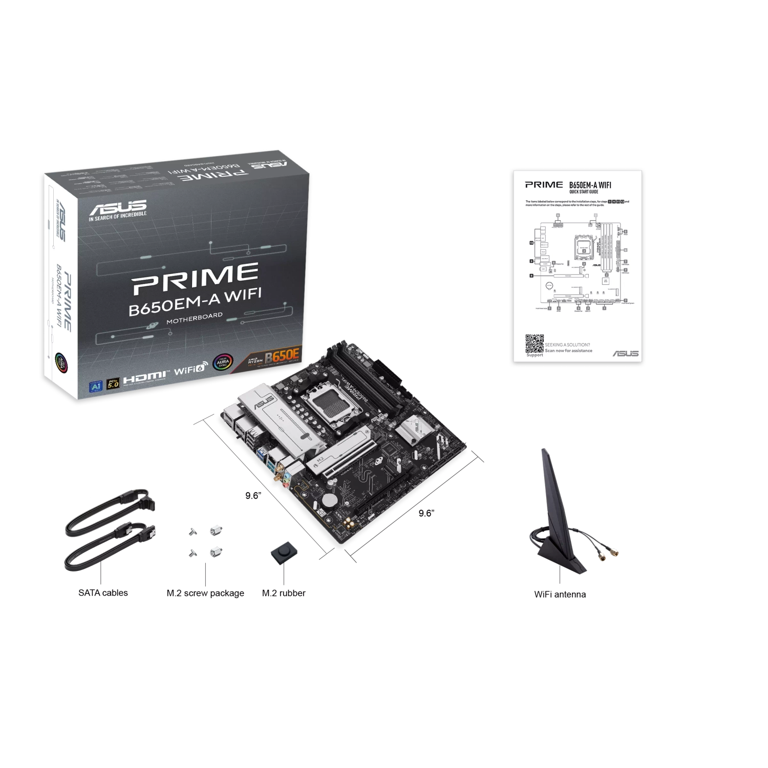 Placa Madre Asus Prime B650E M-A Wifi AM5 DDR5
