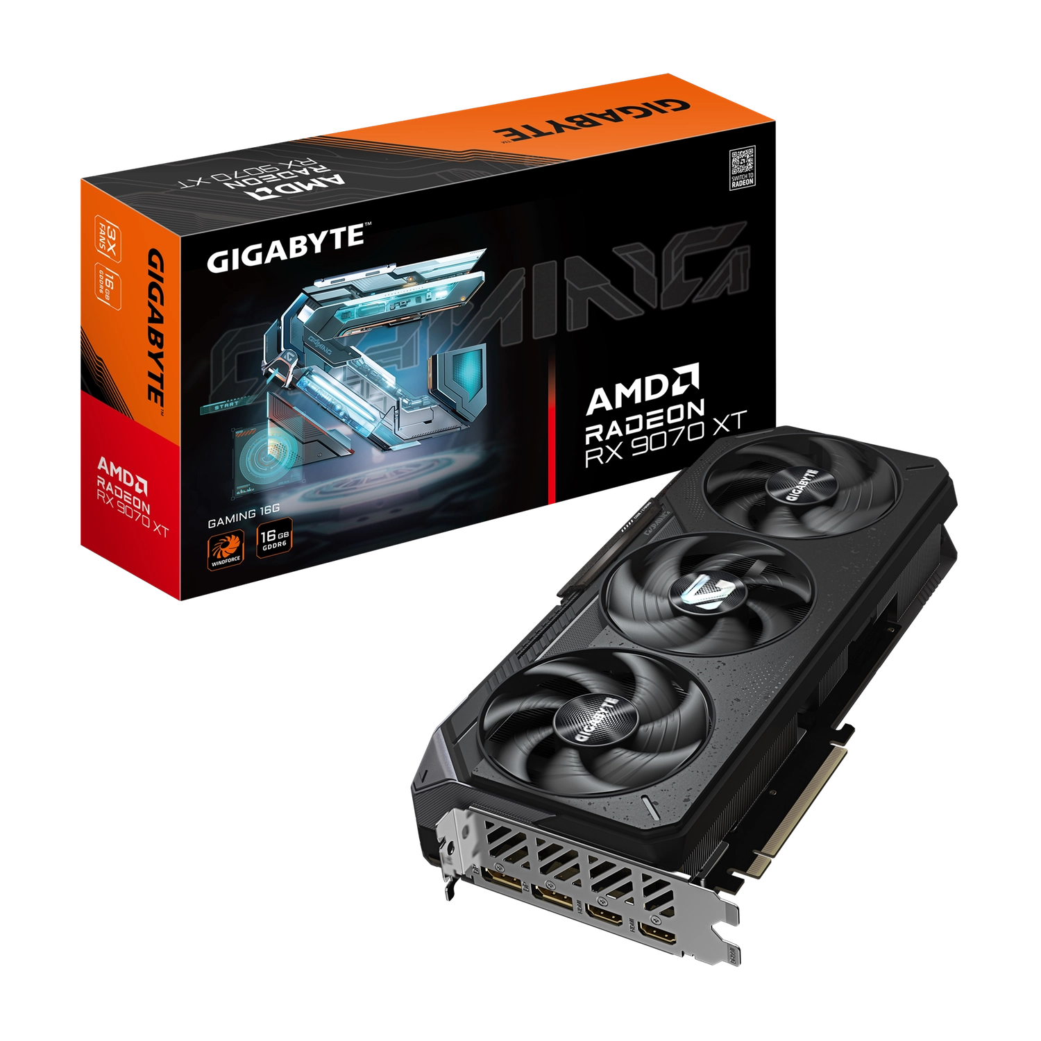 Placa de video Gigabyte Radeon RX 9070 XT Gaming 16GB
