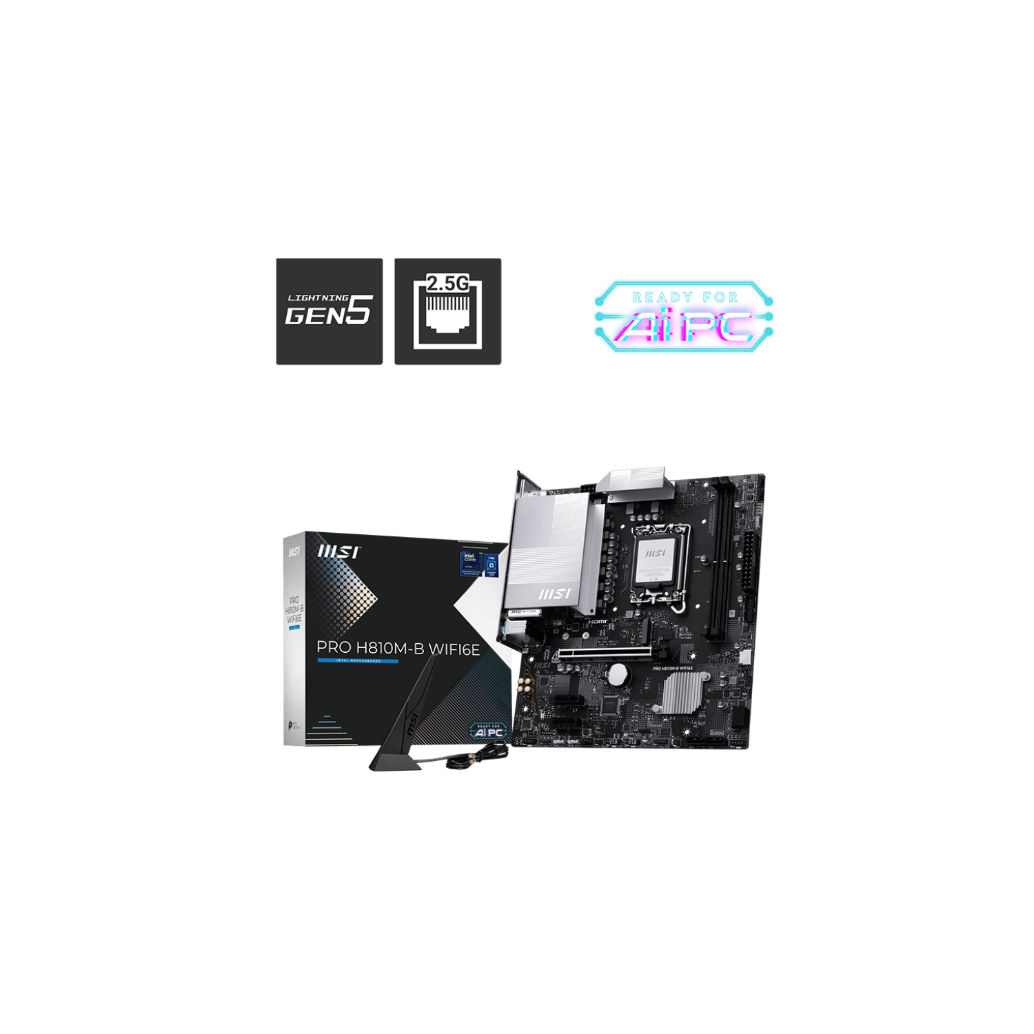 Placa Madre MSI Pro H810M-B Wifi6E s1851 DDR5