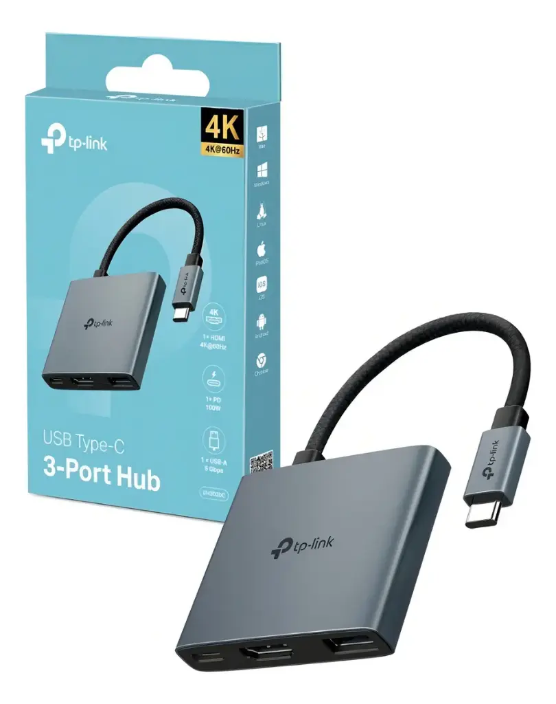 Hub docking multipuerto Tp-Link UH3020C USB-C 3 en 1 HDMI + USB C + USB 3.0
