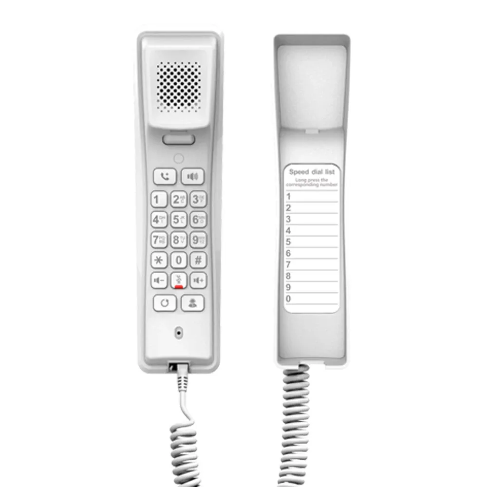 Teléfono IP Fanvil H2U-V2 blanco para colgar 2 cuentas SIP 2 líneas con PoE