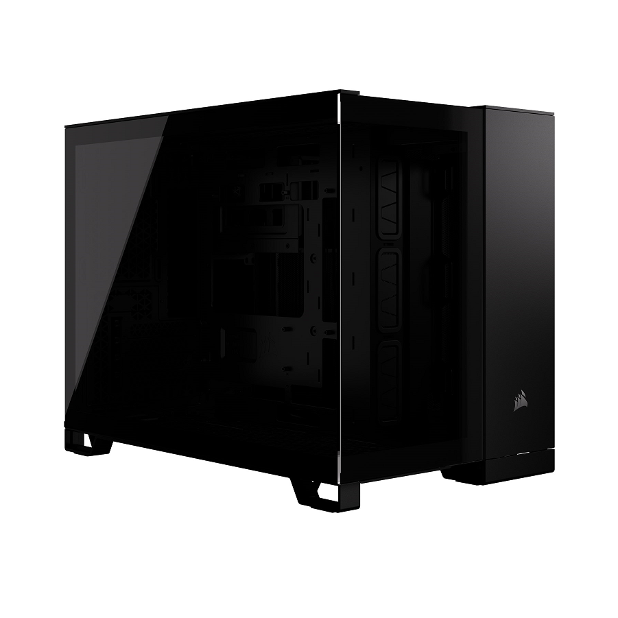 Gabinete Corsair 2500X TG Mid-Tower dual chamber negro