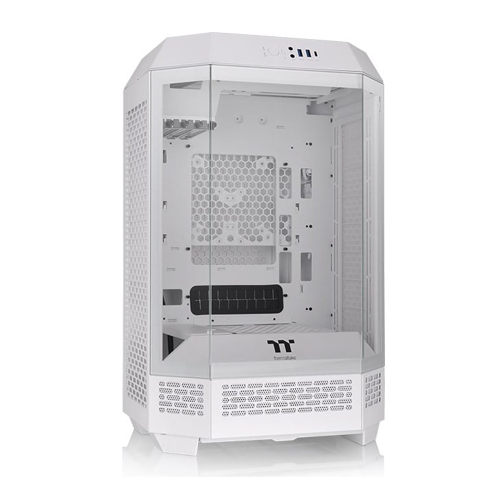 Gabinete Thermaltake The Tower 300 vidrio templado x3 Mid-Tower 2 coolers blanco