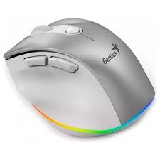 Mouse inalámbrico Genius Ergo 9000S Pro plateado