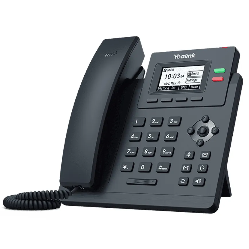 Teléfono IP SIP Yealink T31 LCD 2.3" soporta 2 líneas c/fuente