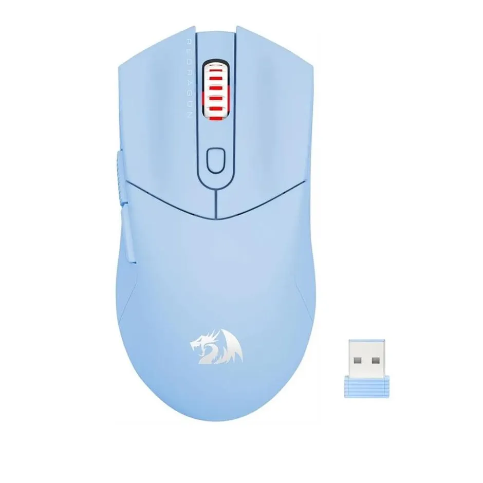 Mouse gamer inalámbrico Redragon St4r M917 Celeste