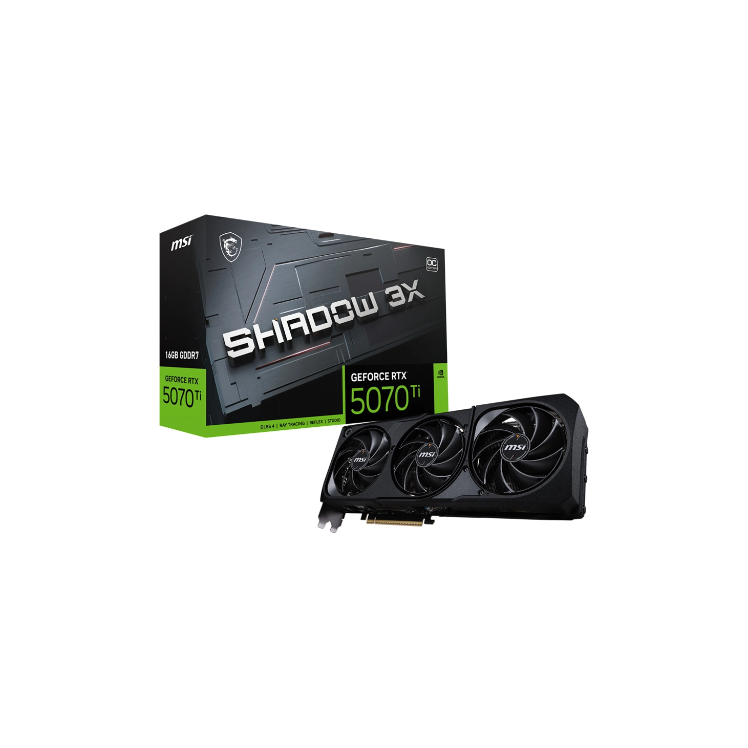 Placa de video MSI RTX 5070 Ti 16G SHADOW 3X OC