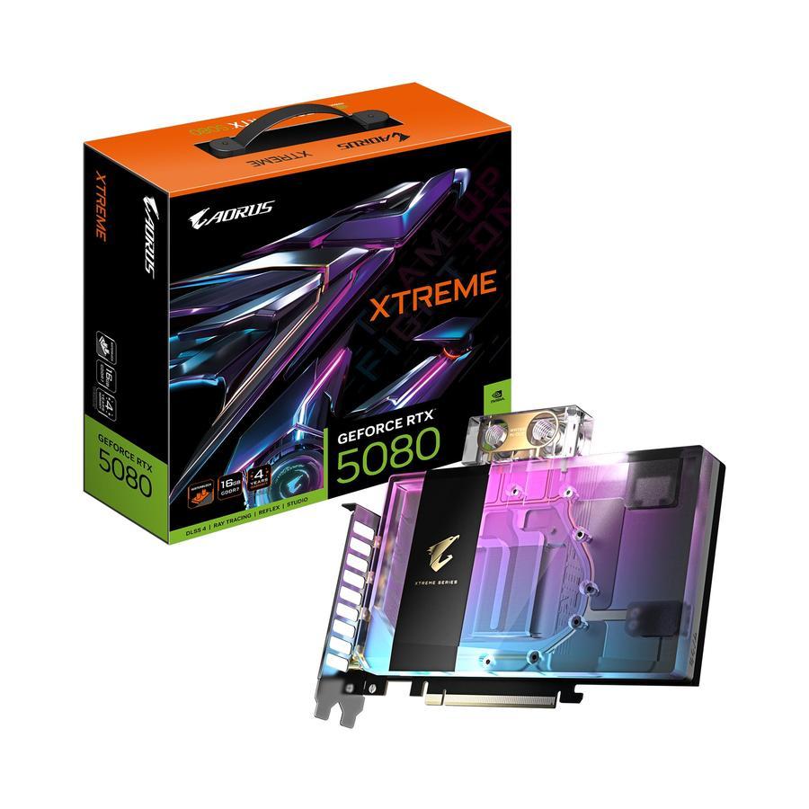 Placa De Video Gigabyte Geforce Rtx 5080 Aorus Xtreme Waterforce WB 16G
