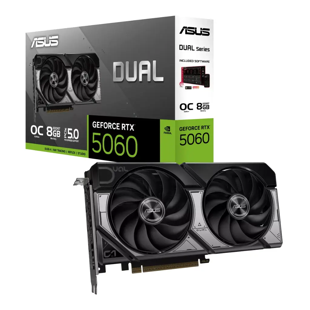 Placa de Video ASUS NVIDIA GeForce DUAL RTX 5060 O8 GDDR7