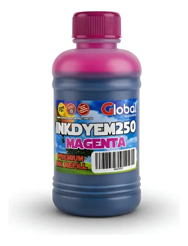 Botella de tinta alternativa Global Universal DYE Magenta 250cm3