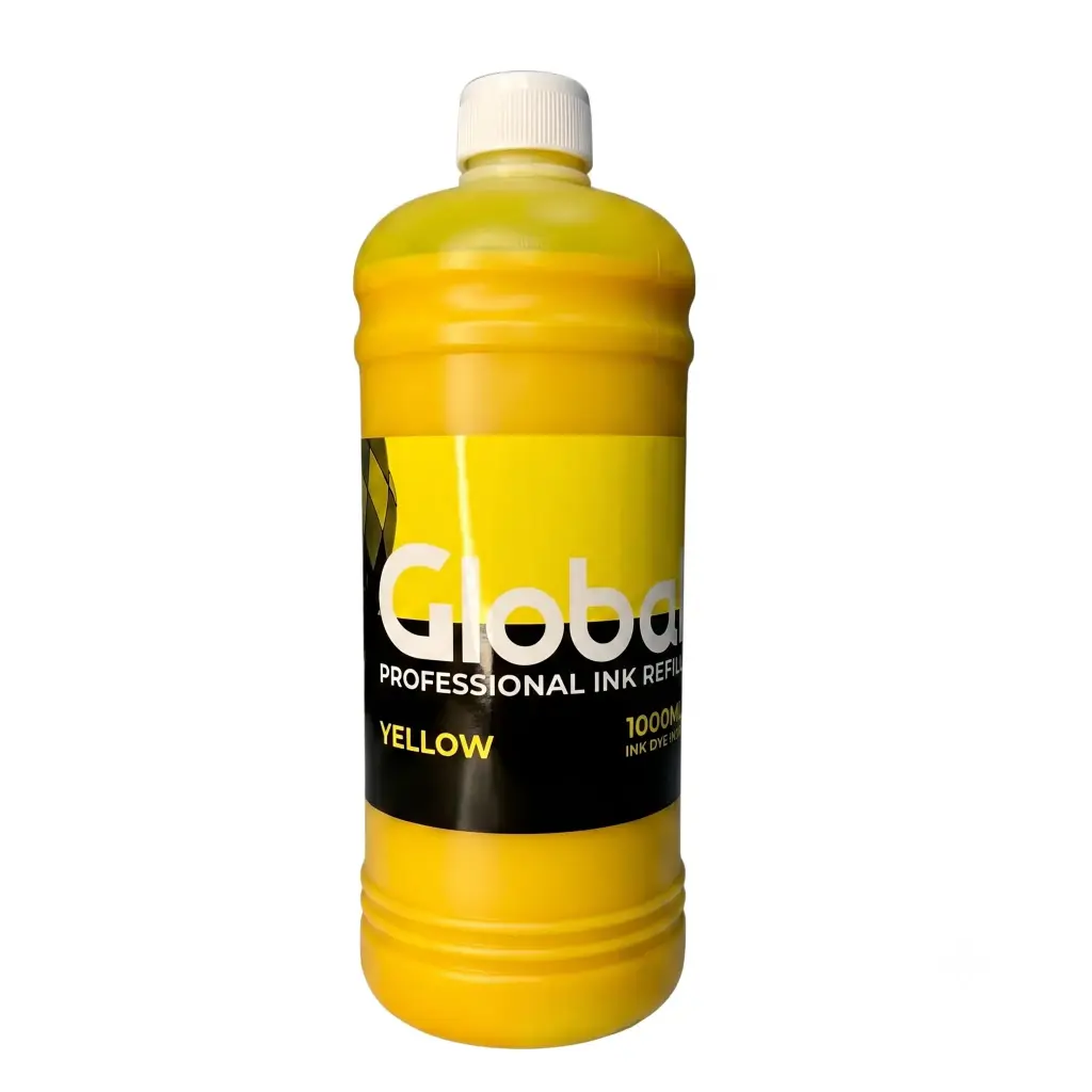 Botella de tinta alternativa Global Universal DYE Amarillo 1L