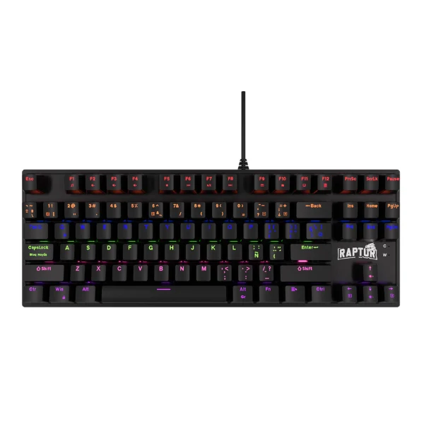 Teclado Gamer Raptor Fireclaw M87 Mecanico Switch Red Outemu
