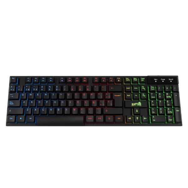 Teclado Gamer Raptor Fireclaw M1 Membrana Rainbow