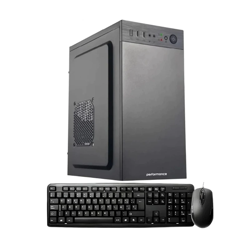 Gabinete Performance Mate 500W con kit teclado y mouse