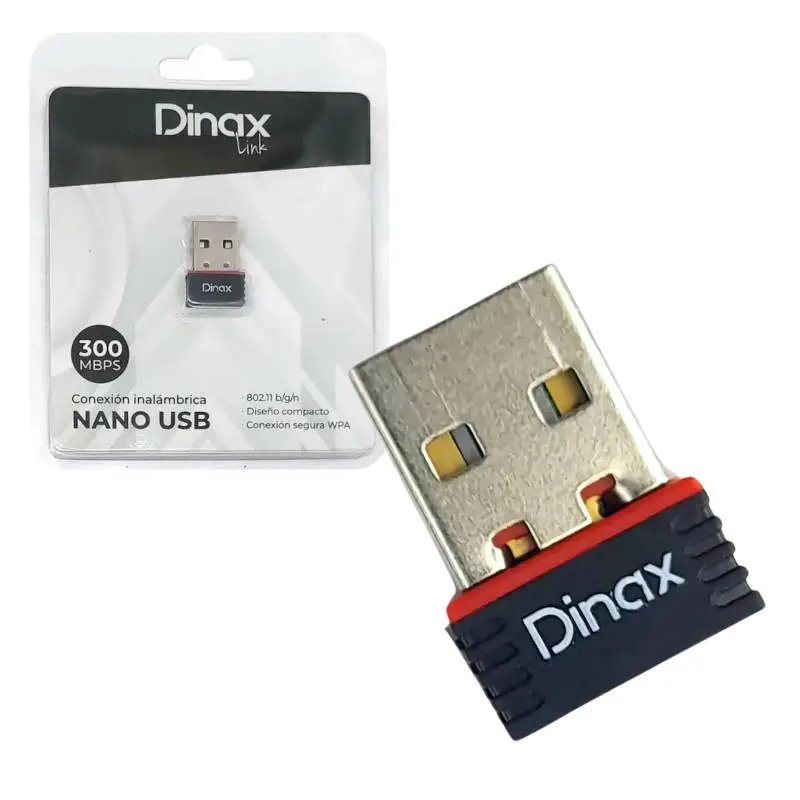 Placa de red wifi usb nano Dinax 300mbp/s
