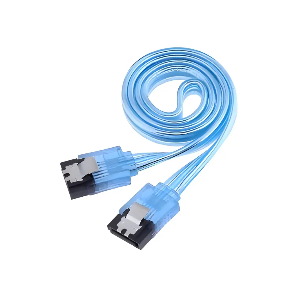 Cable de datos Sata 3 con traba genérico celeste