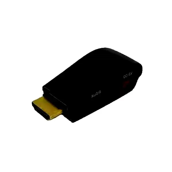 [09-031AC] Adaptador HDMI a VGA Full HD 1080p Int.co c/audio Aliment. PC PS4 c/cables aux 