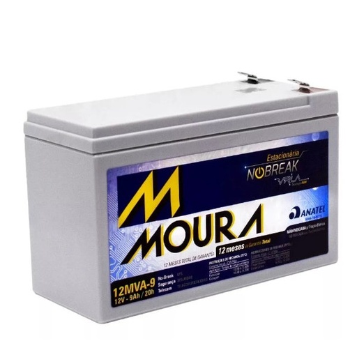 [MR1XBAT12V9AH] Batería para ups Moura 12v 9AH electrolito absorbido 