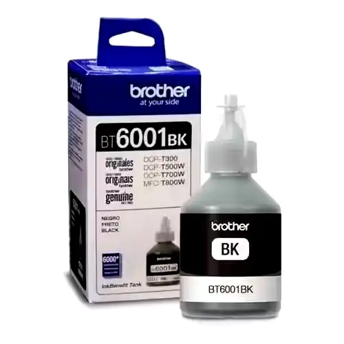 [BT6001BK] Botella de tinta Brother BT6001 Original Negro Para DCP-T300 T500W 