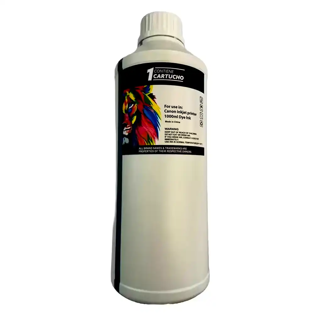 [TI-DYEUNI1LK] Botella de tinta Laser Gold Dye Universal negro 1lt 