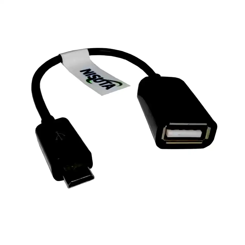 [NSCAMICROUSH] Cable Adaptador OTG Micro usb a USB 2.0 hembra 10cm para celulares/tablets 