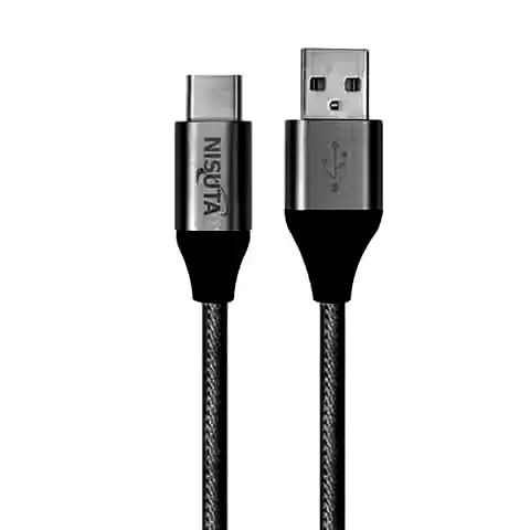 [NSCATEUC3A] Cable USB tipo C a usb carga rápida y datos Nisuta 1mt 4.8A malla de tela 
