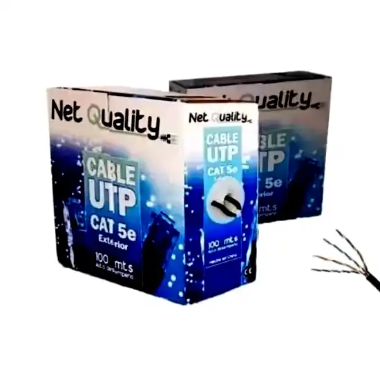 [50443] Cable UTP Cat 5E Net Quality exterior bobina 100mts negro 