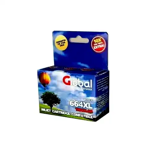 [INKCARTHP664XLCV2] Cartucho alternativo Global HP 664XL F6V30AL Tri-Color 21Mls 