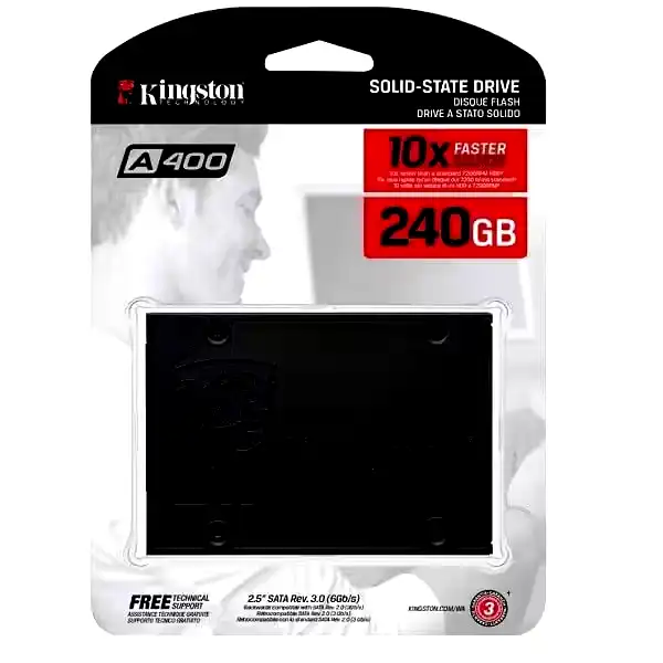 [SA400S37/240G] Disco SSD Sata Kingston 240GB A400 500MB/s 