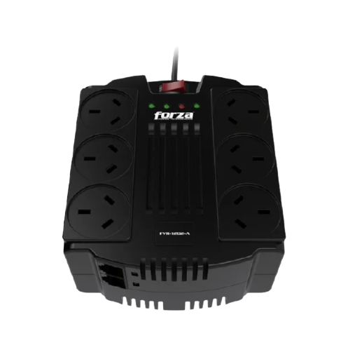[FVR-1202A] Estabilizador Forza 1200VA/600W 6 tomas Regulador autom 